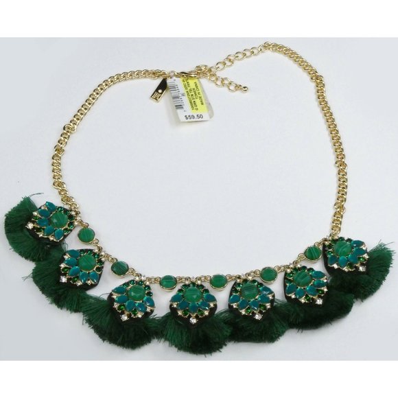 Embrace Elegance with the NEW INC Gold-Tone Stone & Tassel Statement Necklace - Picture 2 of 4